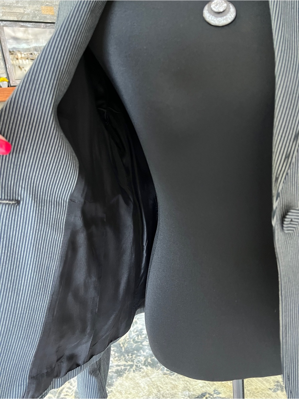 NWT CITY UNLTD. Women's Black Pinstripe Single-Button Blazer - Picture 13 of 15